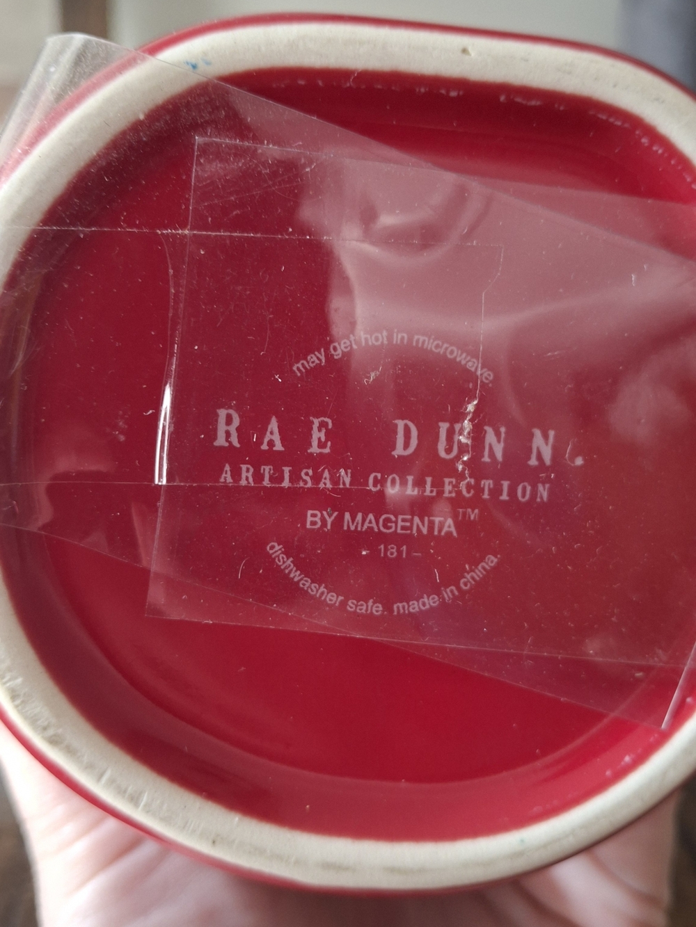 NWT Rae Dunn Red "Love Wins" Heart Topper Mug - Picture 3 of 3